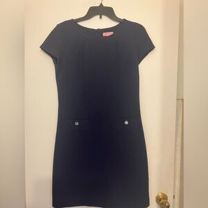 Lilly Pulitzer short sleeve zip back ribbed dress women’s S small